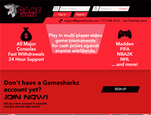 Tablet Screenshot of gamesharkz.com